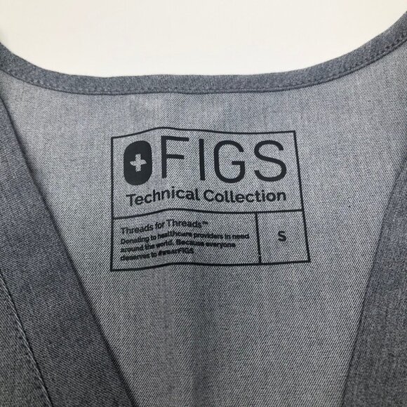 Figs Womens Casma Three-Pocket Scrub Top Size S Heather Gray - Picture 5 of 7